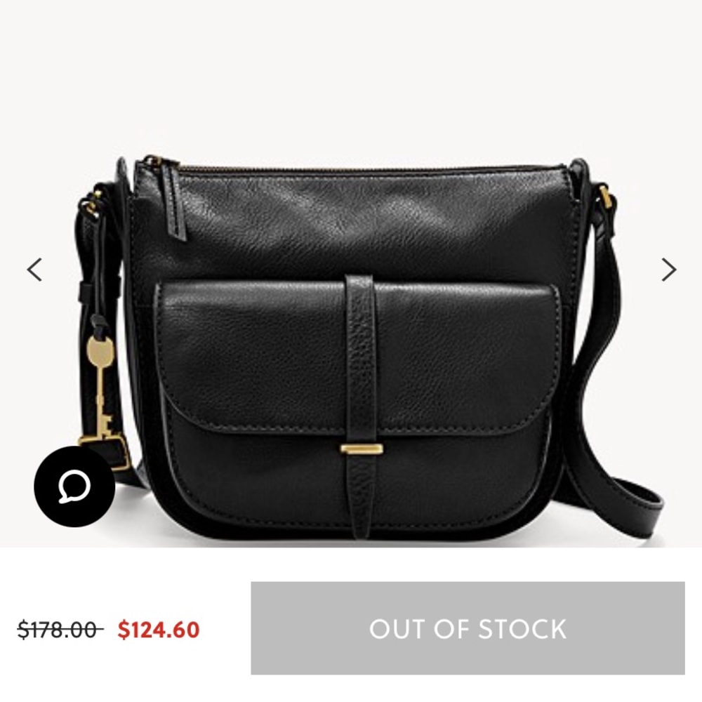 Black Fossil Ryder Crossbody